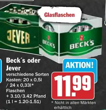 AEZ Beck's oder Jever Angebot