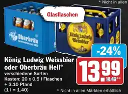 AEZ König Ludwig Weissbier oder Oberbräu Hell Angebot