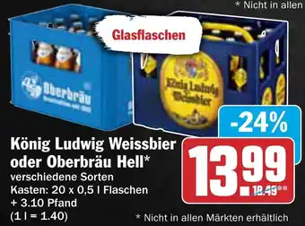 AEZ König Ludwig Weissbier oder Oberbräu Hell Angebot