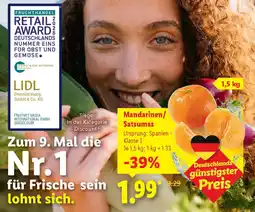 Lidl Mandarinen/ Satsumas Angebot