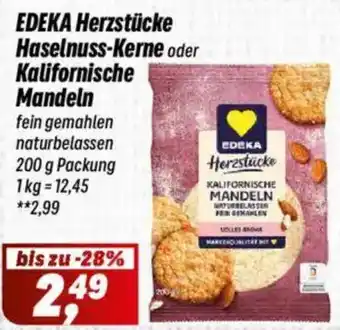 Simmel EDEKA Herzstücke Haselnuss-Kerne oder Kalifornische Mandeln Angebot