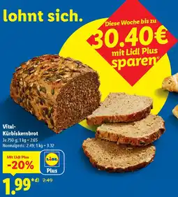 Lidl Vital- Kürbiskernbrot Angebot