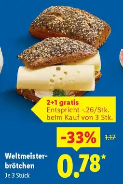 Lidl Weltmeister- brötchen Angebot