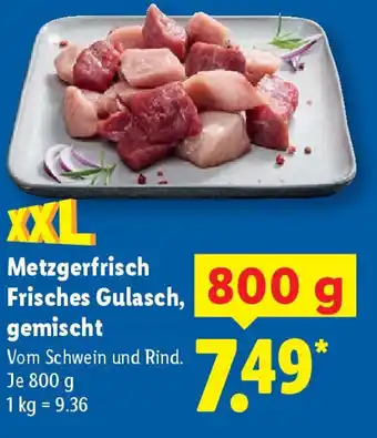 Lidl Metzgerfrisch Frisches Gulasch gemischt Angebot
