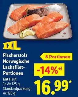 Lidl Fischerstolz Norwegische Lachsfilet- Portionen Angebot