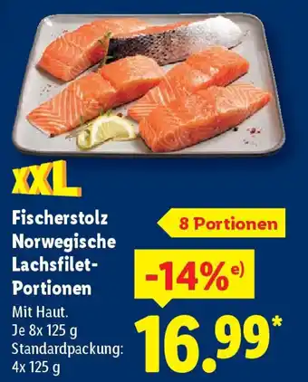 Lidl Fischerstolz Norwegische Lachsfilet- Portionen Angebot