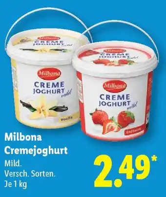 Lidl Milbona Cremejoghurt Angebot