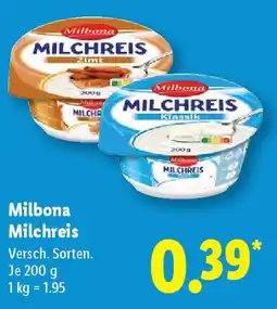 Lidl Milbona Milchreis Angebot