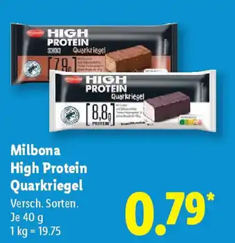 Lidl Milbona High Protein Quarkriegel Angebot