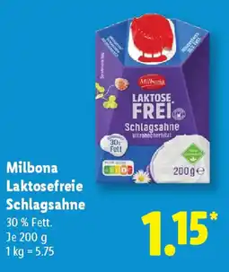 Lidl Milbona Laktosefreie Schlagsahne Angebot