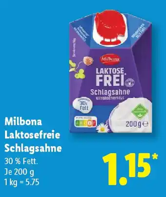 Lidl Milbona Laktosefreie Schlagsahne Angebot
