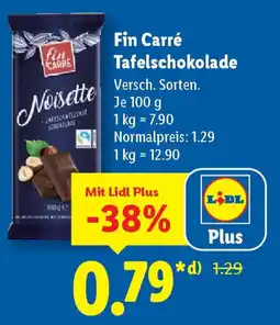 Lidl Fin Carré Tafelschokolade Angebot