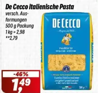 Simmel De Cecco italienische Pasta Angebot