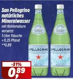 Simmel San Pellegrino natürliches Mineralwasser Angebot