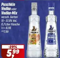 Simmel Puschkin Vodka oder Vodka-Mix Angebot