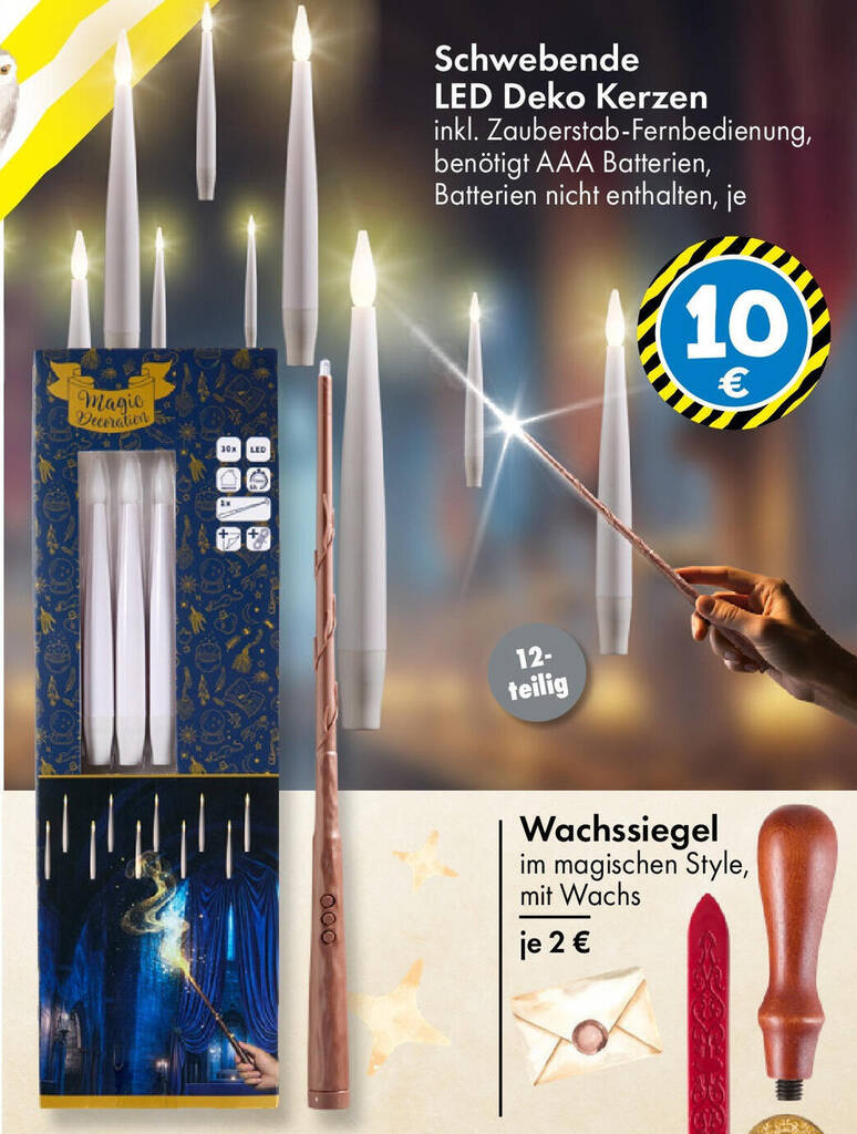 Schwebende LED Deko Kerzen 12- teilig Angebot bei TEDi