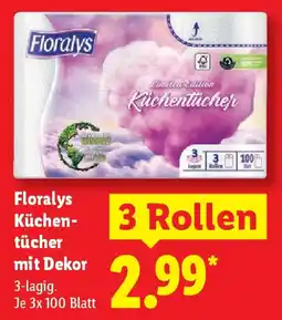 Lidl Floralys Küchentücher tücher mit Dekor Angebot