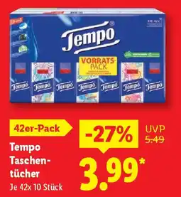 Lidl Tempo Taschen- tücher 42er-Pack Angebot