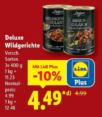 Lidl Deluxe Wildgerichte Angebot