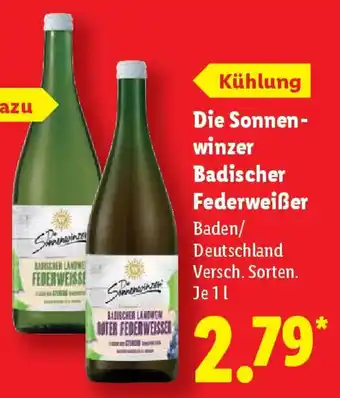 Lidl Die Sonnen- winzer Badischer Federweißer Angebot