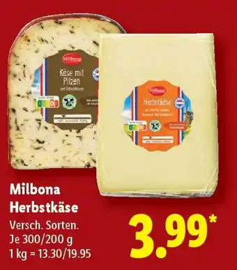 Lidl Milbona Herbstkäse Angebot