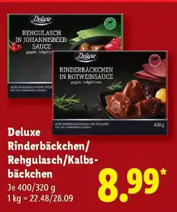 Lidl Deluxe Rinderbäckchen/ Rehgulasch/Kalbs-backchen Angebot