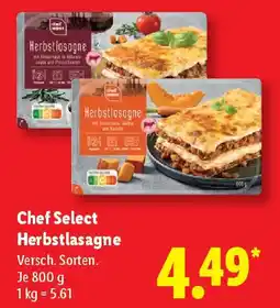 Lidl Chef Select Herbstlasagne Angebot