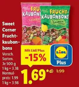Lidl Sweet Corner Frucht- kaubon- bons Angebot