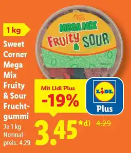 Lidl Sweet Corner Mega Mix Fruity & Sour Frucht- gummi Angebot
