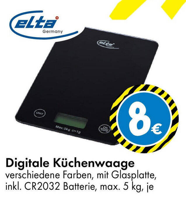 elta Digitale Küchenwaage Angebot bei TEDi