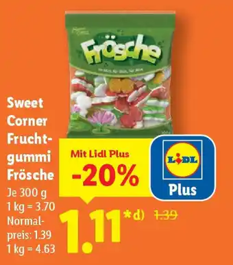 Lidl Sweet Corner Frucht- gummi Frösche Angebot