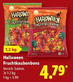 Lidl Halloween Fruchtkaubonbons Angebot