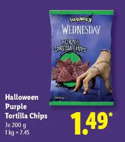Lidl Halloween Purple Tortilla Chips Angebot