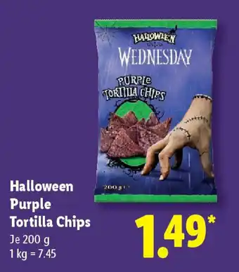 Lidl Halloween Purple Tortilla Chips Angebot