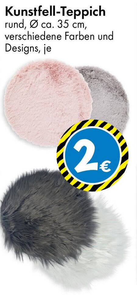 Kunstfell-Teppich Angebot bei TEDi