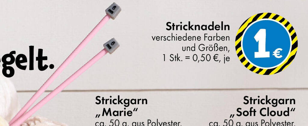 Stricknadeln Angebot bei TEDi