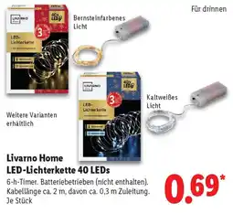 Lidl Livarno Home LED-Lichterkette 40 LEDs Angebot