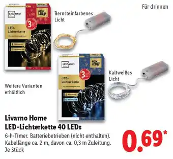 Lidl Livarno Home LED-Lichterkette 40 LEDs Angebot
