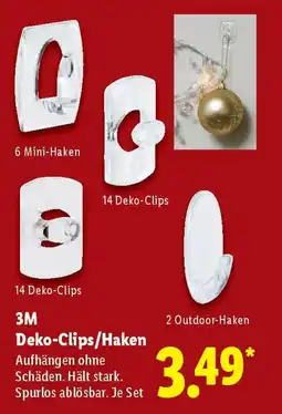 Lidl 3M Deko-Clips/Haken Angebot