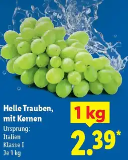 Lidl Helle Trauben, mit Kernen Angebot