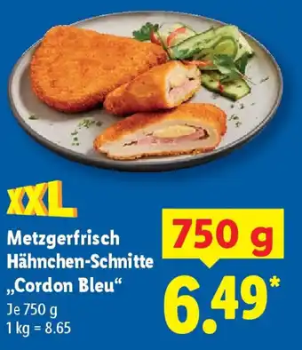 Lidl Metzgerfrisch Hähnchen-Schnitte ,,Cordon Bleu Angebot