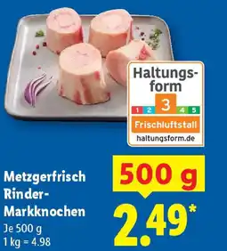Lidl Metzgerfrisch Rinder- Markknochen Angebot