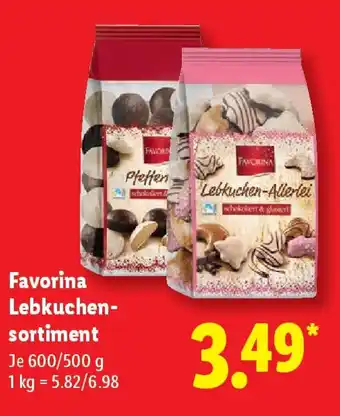 Lidl Favorina Lebkuchen- sortiment Angebot