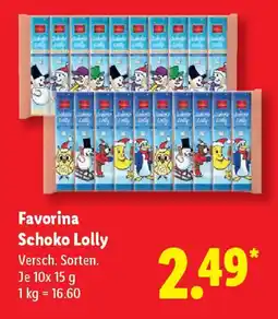 Lidl Favorina Schoko Lolly Angebot