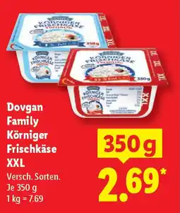Lidl Dovgan Family Körniger Frischkäse XXL Angebot