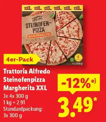 Lidl Trattoria Alfredo Steinofenpizza Margherita XXL 4er-Pack Angebot