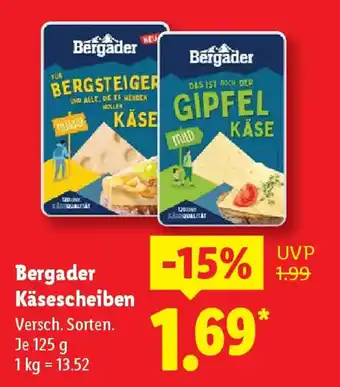 Lidl Bergader Käsescheiben Angebot