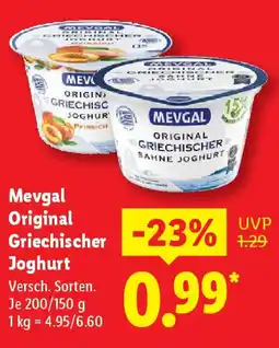 Lidl Mevgal Original Griechischer Joghurt Angebot