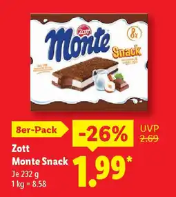 Lidl Zott Monte Snack Angebot