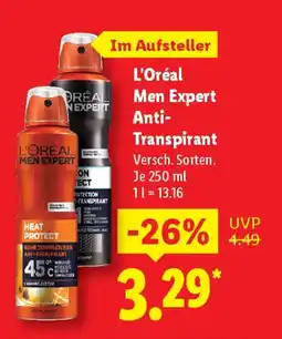 Lidl L'Oréal Men Expert Anti- Transpirant Angebot